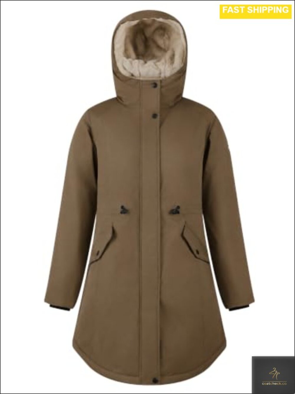 Fleece Lined Parka Waterproof Long Hooded Winter Coat